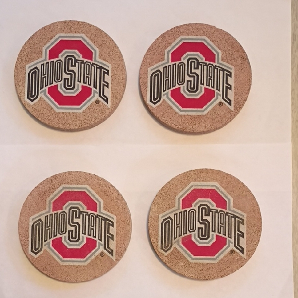Ohio State Buckeyes drink coasters, set of 4